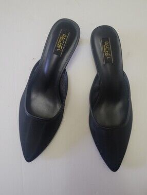 Rachel Black Pointed-Toe Slip-On Kitten Heels NWOB Girly Coquette Fairy Romantic